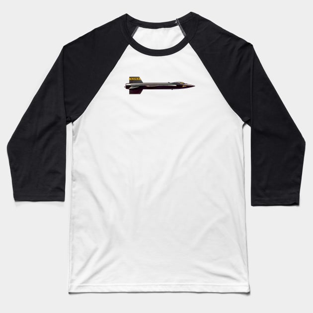 North American X-15 - Rocket Powered Experimental X-Plane Baseball T-Shirt by Vidision Avgeek